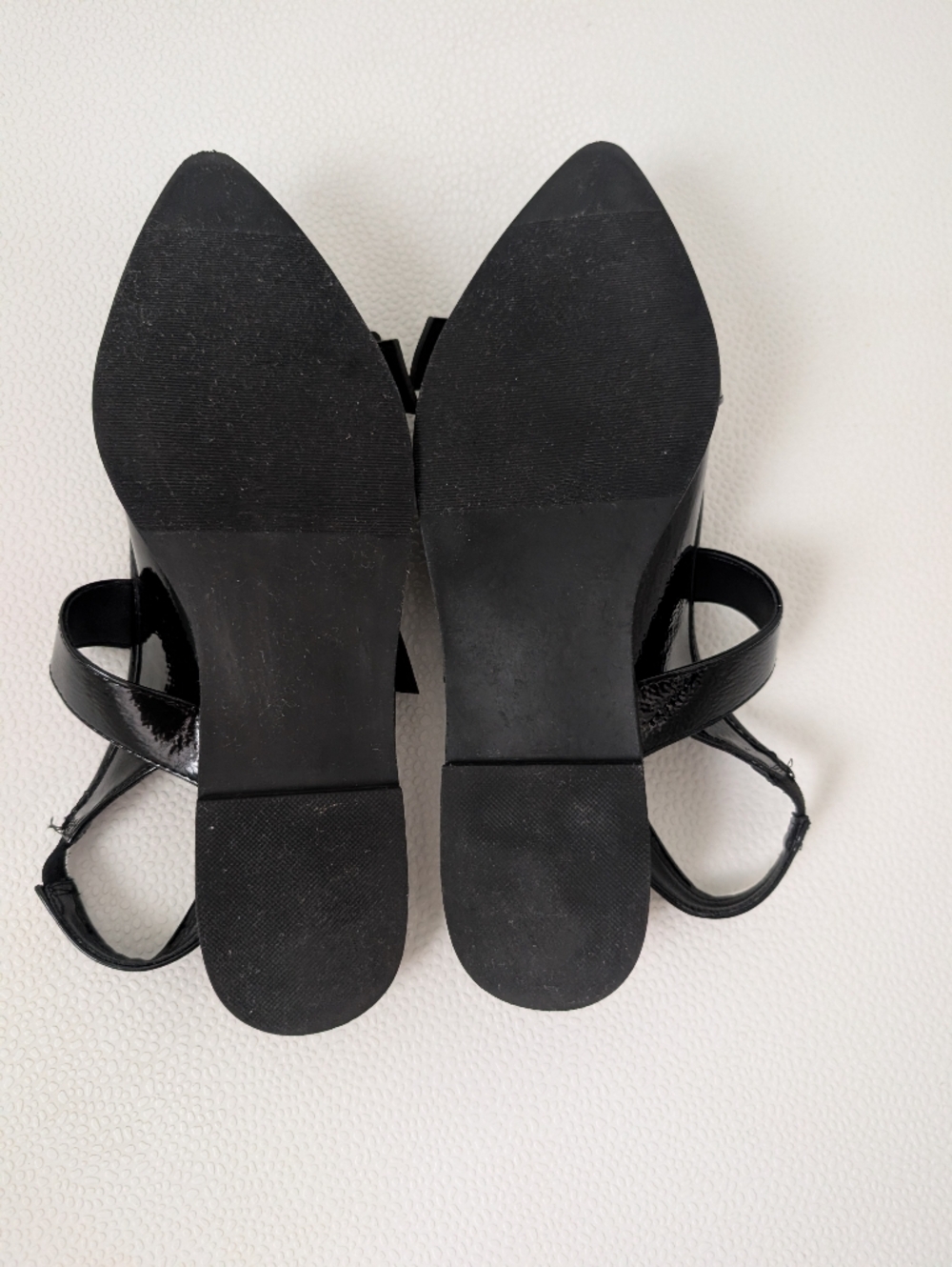 Madden Girl G-Velma Black Patent Pointed Toe Slingback Flats - Picture 6 of 10